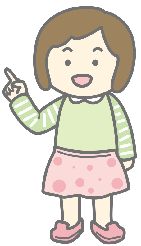 案内する女の子