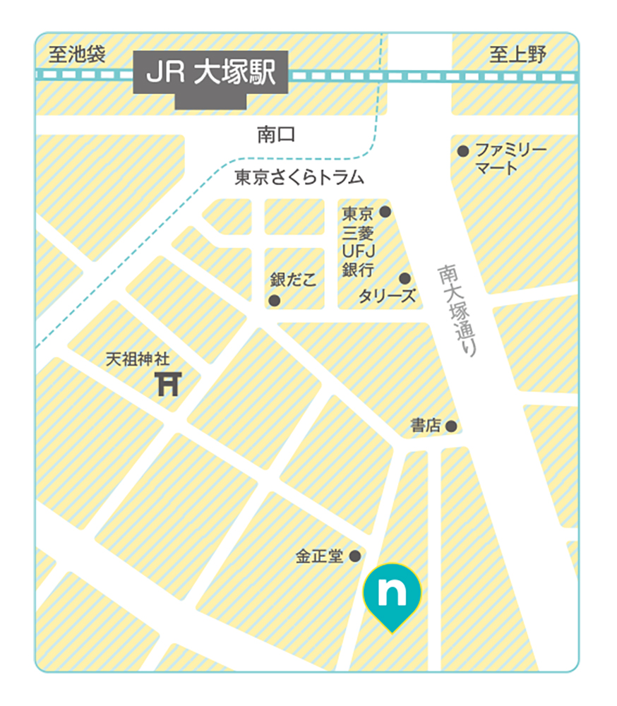 駅前案内地図の例